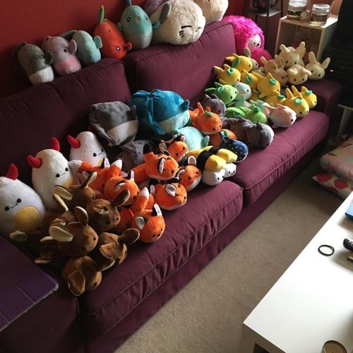 Since everyone likes plush pile pics - here are all the handmade plush I’ve been working on the last