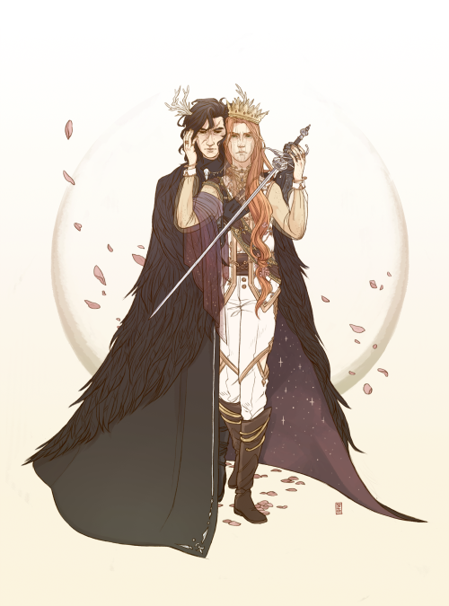 dustandhalos:Fae AU Kylux commission for @archadianskies – such a lovely opportunity to design some 