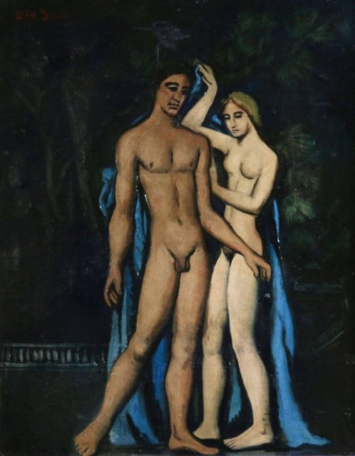 Ismael de la Serna (Spanish, 1898-1968)Adam and Eve, ca. 1940