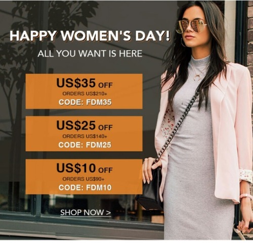 Amazing sales for Women Day!Enjoy: http://goo.gl/qFDvvN