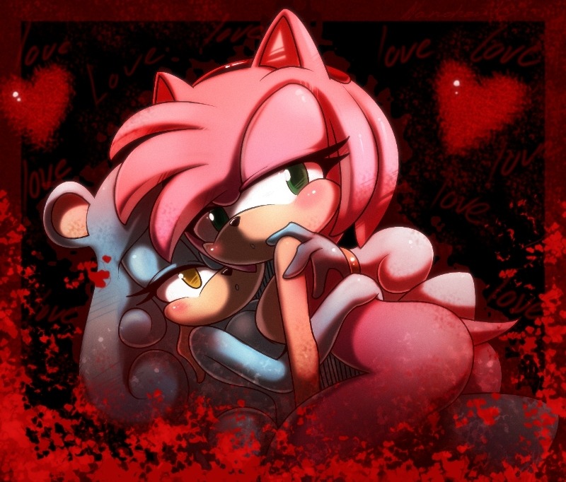 nsfw-lesbian-cartoons-members:  Lesbian Amy rose Request filled Source E621 