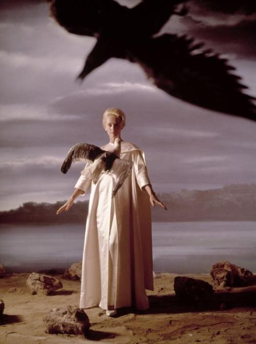 frankiethebaron:Tippi Hedren for The Birds (1963, dir. Alfred Hitchcock) by Philippe Halsman. 