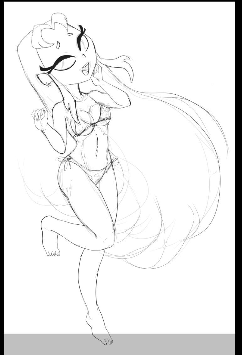 shadbase:  All Starfire bikini versions, including the sketch. You can see the drawing