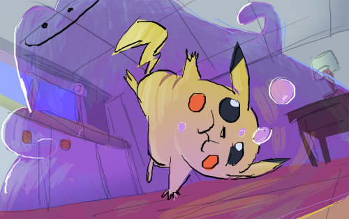 Pikachu, for the TCG art contest.