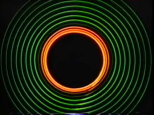 Stills from John Whitney’s pioneering 7-minute computer animation from 1961, Catalog.