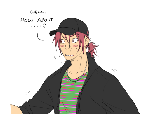 hubedihubbe:  Model!Nitori AU where Rin is a disaster 