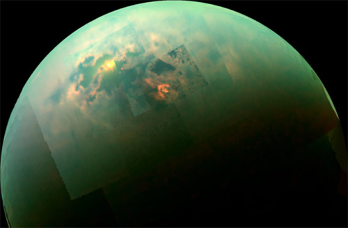 discoverynews: Cassini Spies a Sunny Day on Titan’s Seas During a recent flyby of Saturn’s moon Tita