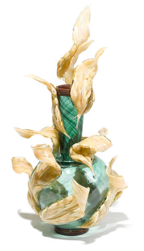 cultureandkitsch:Green Venetian with Leaves, Dale Chihuly, 1989, blown and applied glass, Bonhams.&n