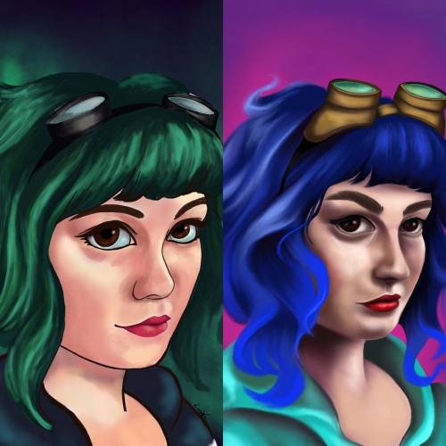 Before (April) and after (October). #digitalpainting #ramonaflowers #drawsomething #artistsoninstagr