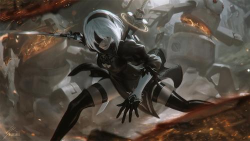 animepopheart:  ★ 【raiko】 「 2B  」