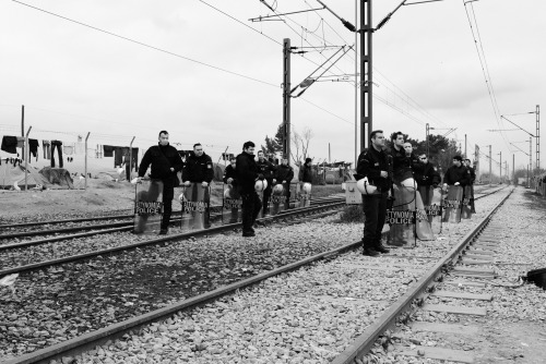 PROTEST IN IDOMENI03.04.2016 idomeni, greece. refugees gather together to protest against the close 