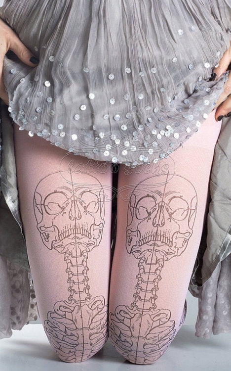 wordsnquotes:  Handmade Gothic Tights Create the Illusion of Being Inked Get them here! Keep reading