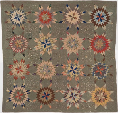 met-american-decor: Quilt, Star of Bethlehem pattern variation by Ellen Morton Littlejohn, American 