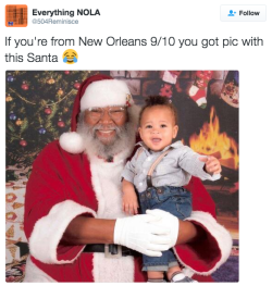 sistermaryfake: kenner-loop:  the-movemnt:  Santa is real, black and lives in New Orleans. follow @the-movemnt   On gawd I gotta find my pic lmaooo   after the second pic I was like no he’s actually santa 🎅🏾 