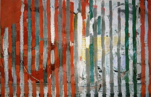 thunderstruck9:  Michael Reiter (German, b. 1952), Streifenbild [Stripe picture], 1990. Acrylic on awning fabric, 220 x 334 cm. 