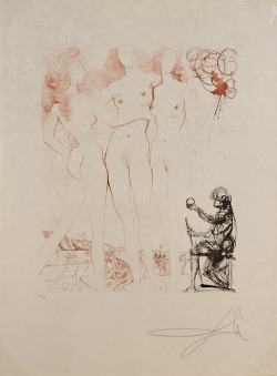 Les-Sources-Du-Nil:  Salvador Dali &Amp;Ldquo;The Three Graces&Amp;Rdquo;, Etching,