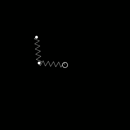 Double and triple spring trajectory plot