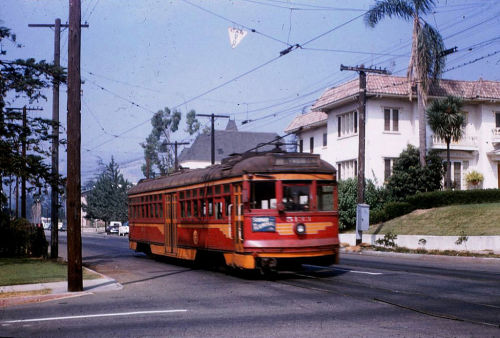 sedraselections:565 PERY Bev Hills Line Near Hawthorne St 19540820 AKW by Metro Transportation Libra