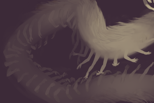 fisheverlasting:celestial Worm: a polychaete of the abyssal plane, made all of light in the darkon h