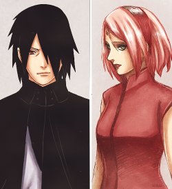 seiikas:  Sasuke and Sakura as adults.