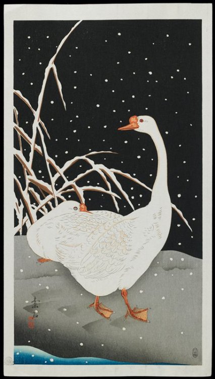 mia-japanese-korean: Geese at Night in Snow, Komori Soseki, c. 1928-1930, Minneapolis Institute of A