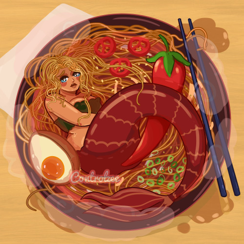 Day 11 of Mermay: Spicy Ramen!