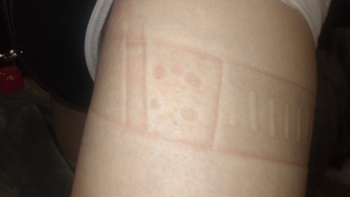 bby-kimmy: Do I make a good impression?  The thigh cuffs certainly left an impression on me&hel