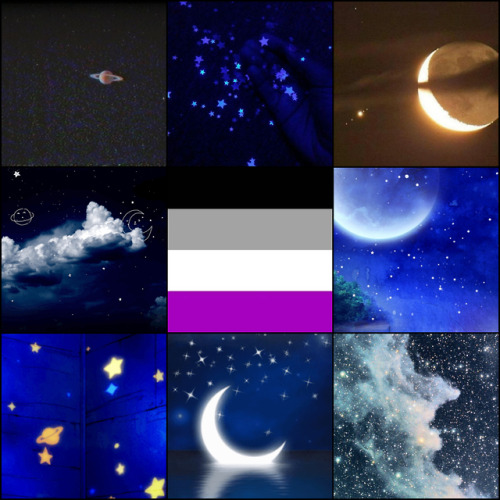 Asexual Space/Moon/Stars/Planets Moodboard for anon!