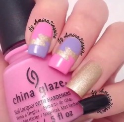 modernprincess-universe:  In love with this nail design #nailart #cute #chinaglaze #pink # nailpolish