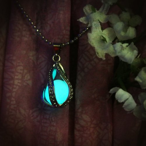 sixpenceee:Compilation of Space/Glow in the Dark Jewelry Eclipse Glow in the Dark Necklace ($8.89) M