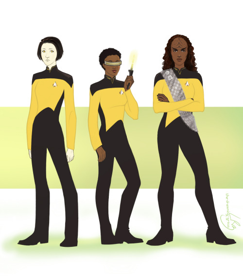 the-dreaming-grass:  I told you this was coming. From left to right, that’sCounselor Dane Troi