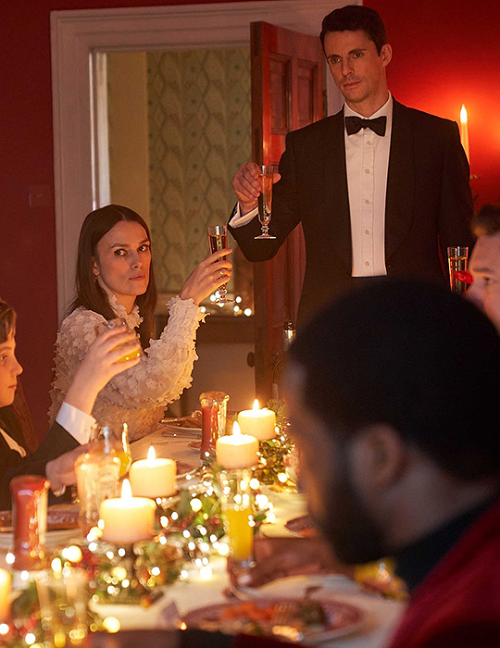 knightleyfans:Keira Knightley &amp; Matthew Goode in Silent Night (2021) dir. Camille Griffin