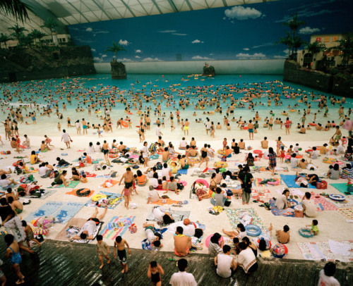 lilmartinimami:  Martin Parr. MIYAZAKI, JAPAN. The Artificial beach inside the Ocean Dome. From ‘Small World’. 1996.