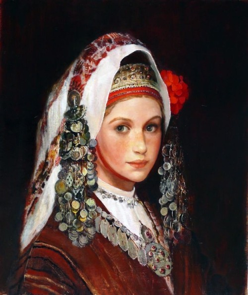 sabahzora:Paintings of Bulgarian women by Snezhana Slavova