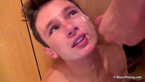boys-pissing:  Baby-faced Damon Archer and Dustin Fitch guzzle each other’s hot piss to get the wet party started, then it’s some making out and tasty cock sucking to get the precum flowing. After drinking up, Dustin eats Damon’s tight ass and then