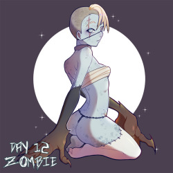 redrabbu: Day 12: Zombie This day was unclaimed, so she’s available as an adopt!ฮ if interested, email or inbox me! 