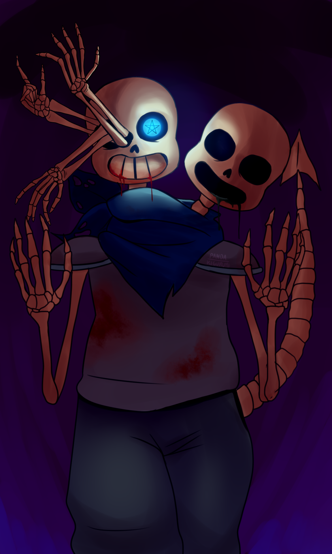 nightmare story AU — nightfright sans and nightmare papyrus