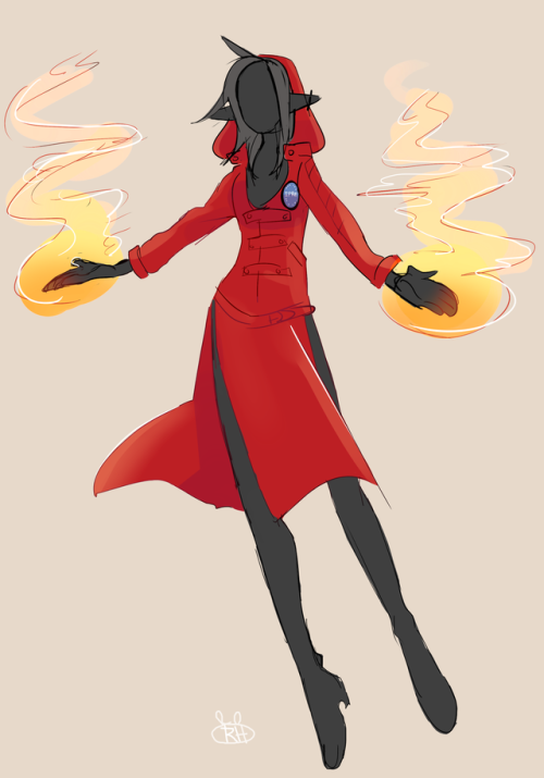 romaheroic:Lup, phantasmal and resplendent. [image description: a drawing of Lup in lich form. Her f