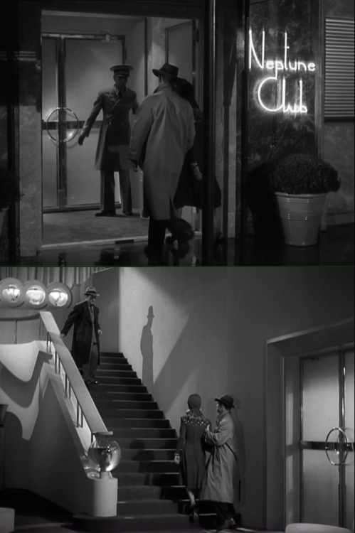 An aquatic-themed LA nightclub in This Gun for Hire (Frank Tuttle, 1942) | Art direction by Han