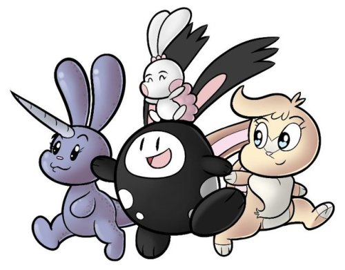 Fan art Friday ft. @sunbunni, BunnyNarwhal, and Bunnyshy from Panoot’s stream chat!We are the Four H