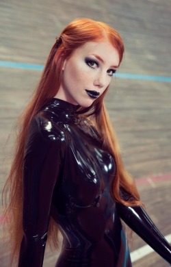 (more girls like this on http://ift.tt/2mVKSF3) Latex Redhead