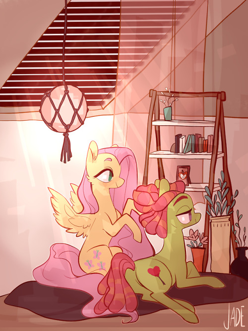jademoona:Fluttershy & Tree hugger