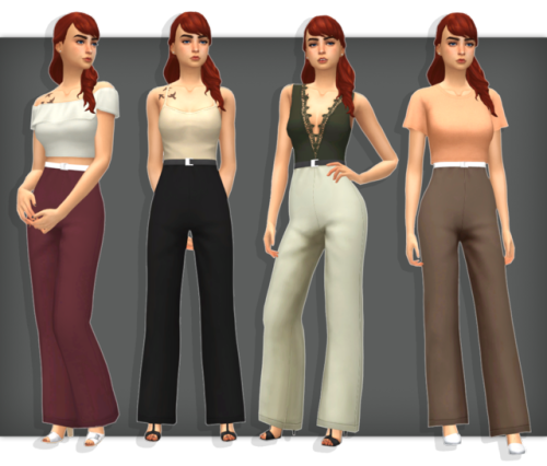 Wide Leg Trousers - a Sims 4 mesh editI converted these from a City Living full body outfit. Enjoy b