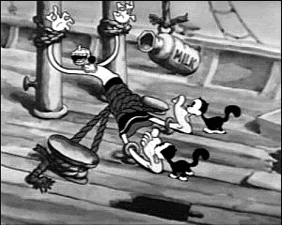 Is it just me or did Olive Oyl seem to get in quite a few ticklish situations?