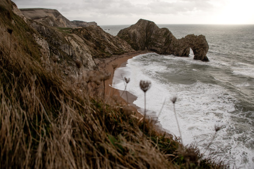 Stormy seas at Durdle Door