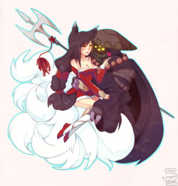 5-ish:  Ahri x Jax commission for Joshua