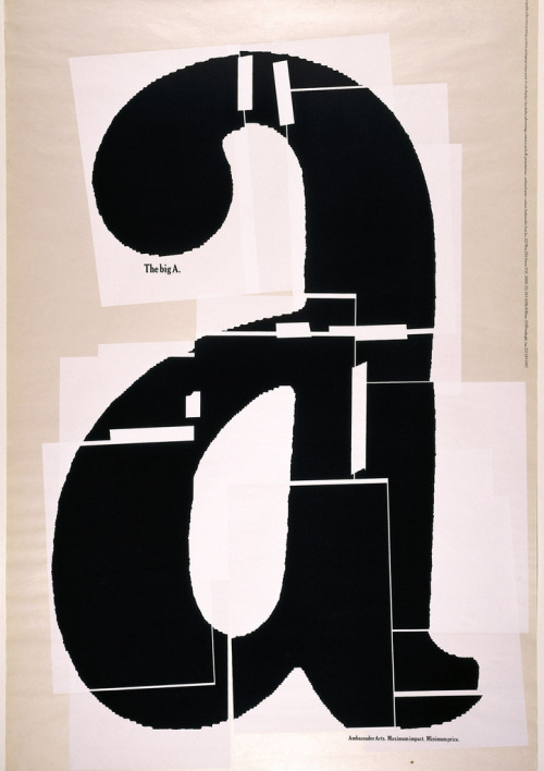 Paula Scher, Poster design The big a, 1991. Pentagram. Via Cooper Hewitt
