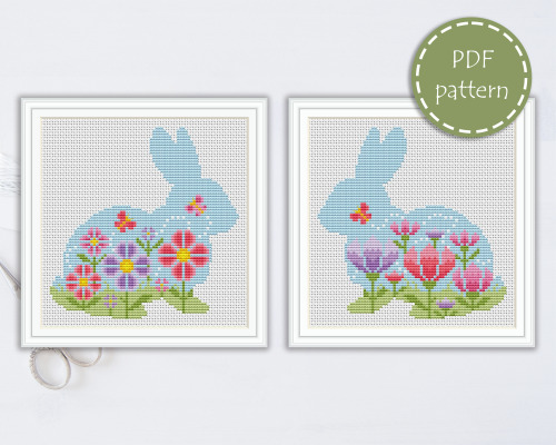 New spring designs with floral bunniesPatterns in my new account on Crealandia:https://crealandia.co