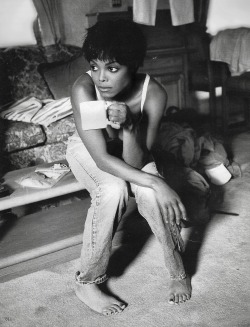 ohyeahpop:  Janet Jackson photographed by Peter Lindbergh 1996Hair:Janet Zeitoun﻿Make-up:Kevyn Aucoin/Jed RootStylist:Wayne Scot Lukas