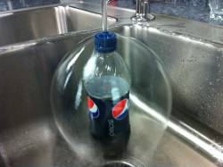  Why can a bottle of pepsi waterbend but